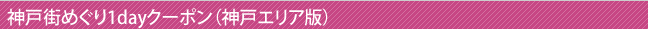 神戸街めぐり1dayクーポン（神戸エリア版） 
