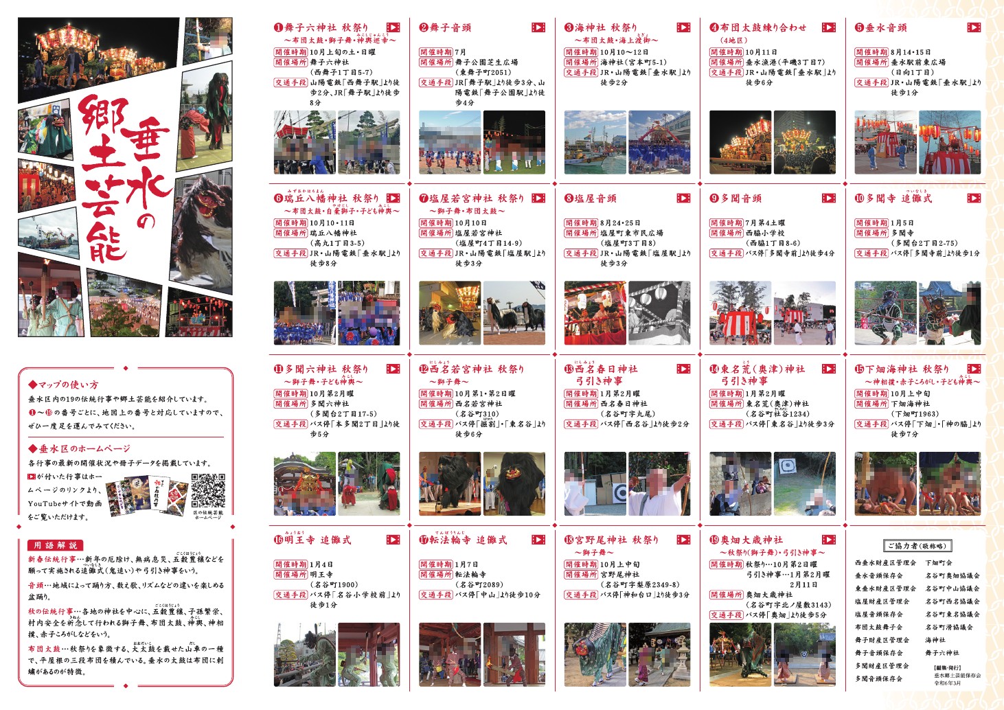 垂水の郷土芸能マップ